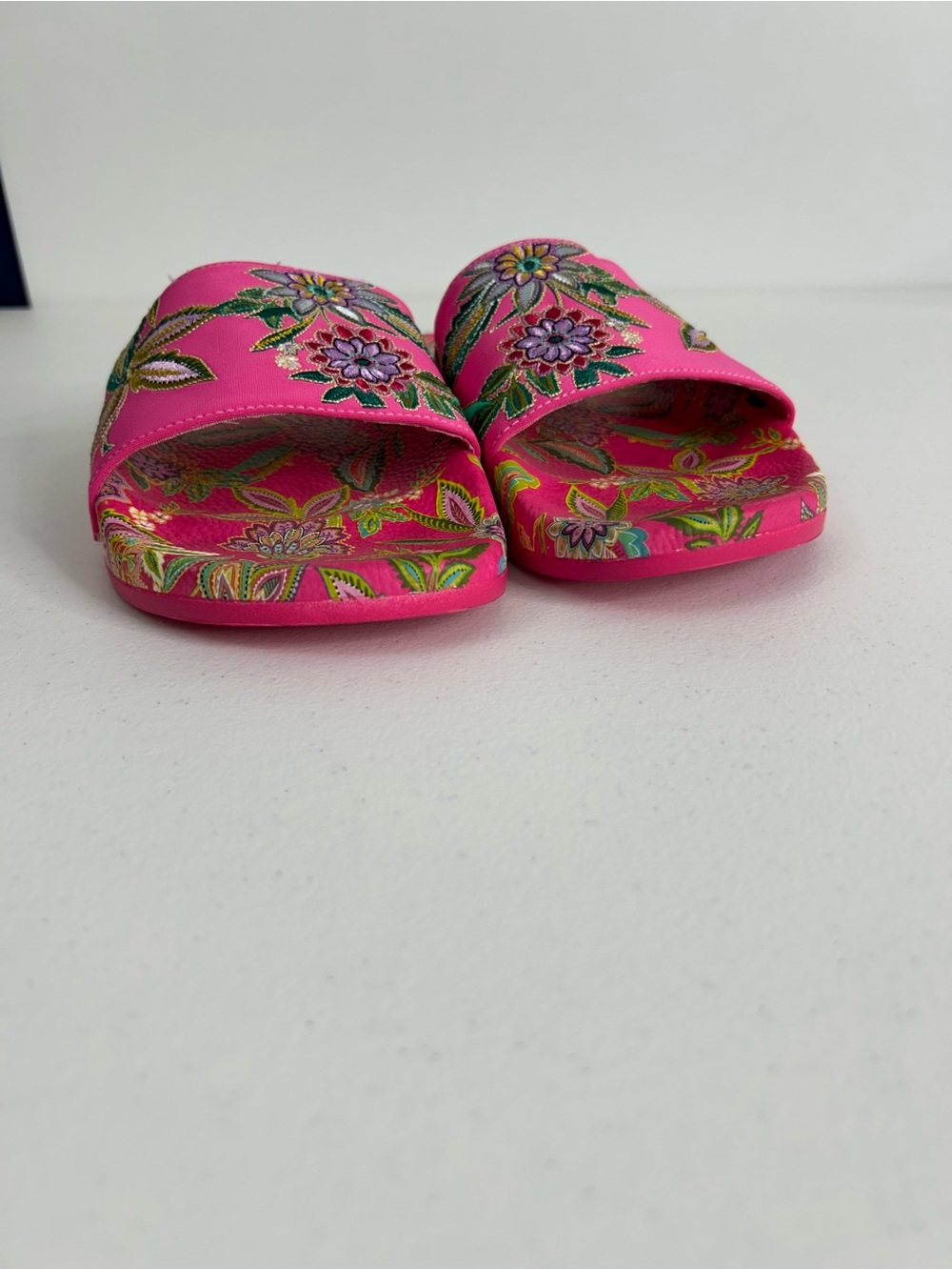 Johnny Was Flamingo Poolslide Size 9 - Picture 2 of 8